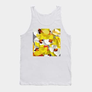 Orchids in Yellow and White Tank Top